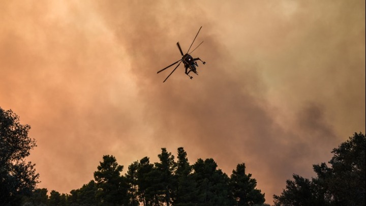 Major wildfire blazes west of Athens; two monasteries evacuated