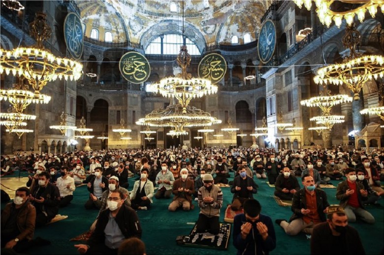 Hagia Sophia again used for major Muslim prayer service, led by state-appointed top imam
