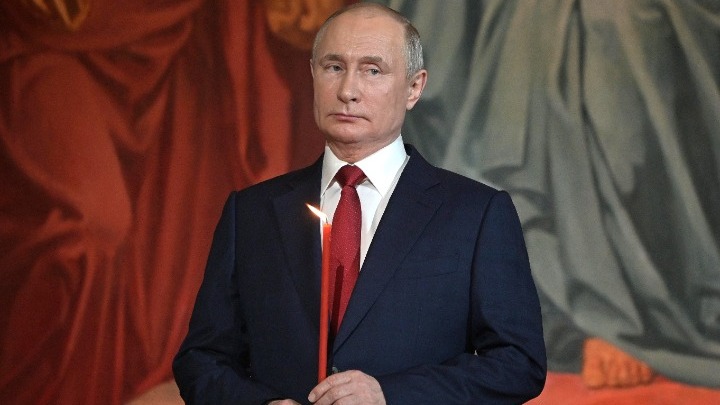 Ο Πούτιν γιόρτασε στον Καθεδρικό του Σωτήρος Χριστού στη Μόσχα