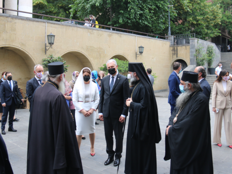 შეხვედრა ლიეტუვის პრეზიდენტთან სიონის საკათედრო ტაძარში