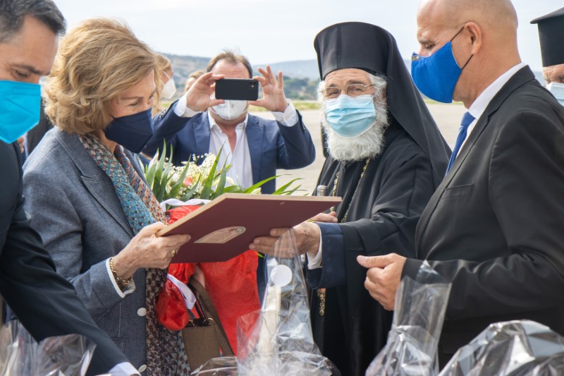 Queen Sofía of Spain visits Leros
