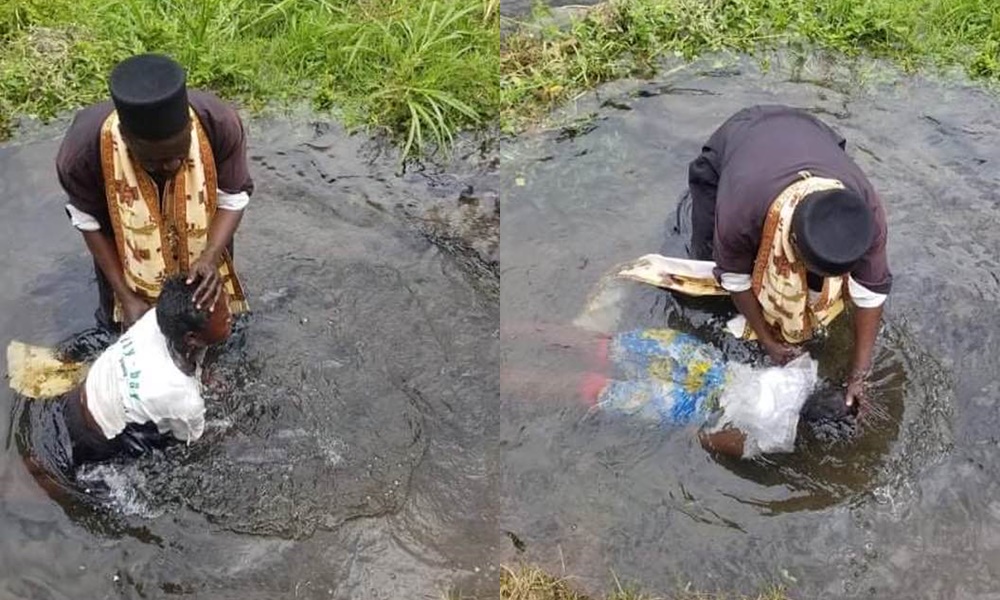 ΑΦΡΙΚΗ: Ο δεσπότης βαπτίζει στα νερά (ΒΙΝΤΕΟ)