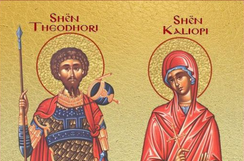 Transferimi i lipsanit të Shën Theodhor Stratilatit. Dëshmore Kaliopi, Melania. Dëshmor Nikandri