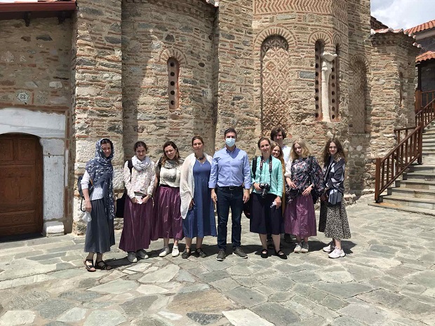 Ρωσική αποστολή στην Ιερά Μονή Παναγίας Ολυμπιωτίσσης