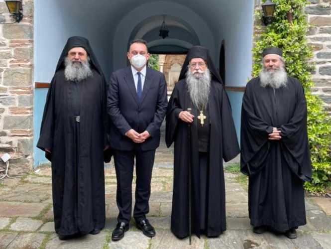 Greek Dep. FM continues Mt. Athos tour