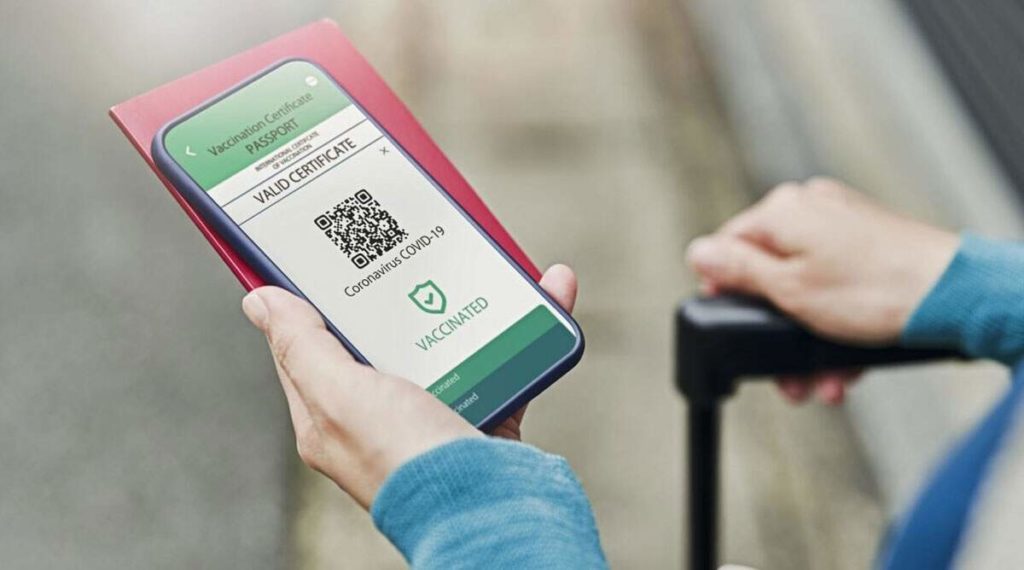 EU digital covid certificate comes on line on Tues.