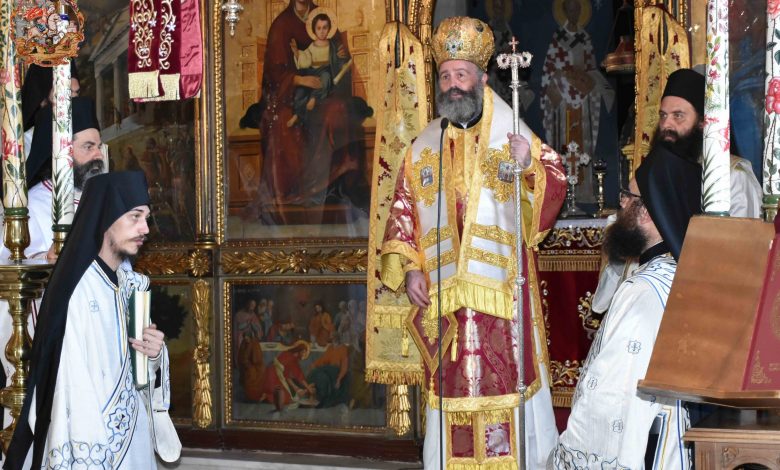 Archbishop of Australia officiates at Divine Liturgy at historic Monastery of Epanosifis, on Crete