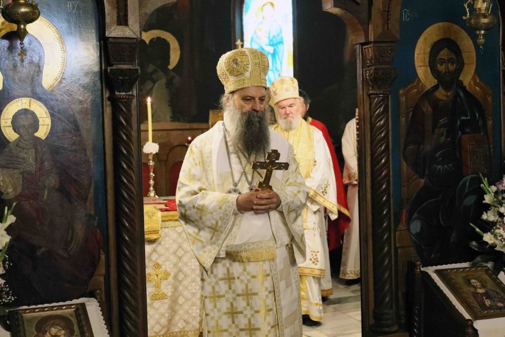 Patriarch of Serbia officiates at con-celebratory Divine Liturgy on feast day of Equal-to-the-Apostles Sts. Constantine & Helen (based on Julian calendar)