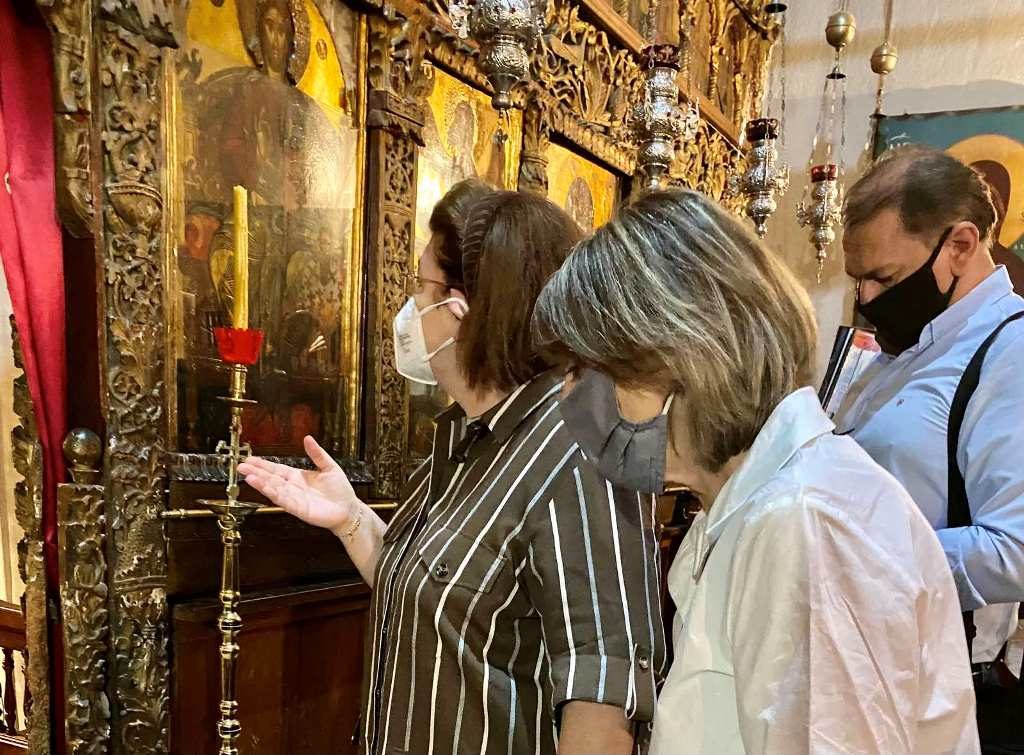 Επίσκεψη της Υπουργού Πολιτισμού στην Μονή Οσίου Λαυρεντίου Πηλίου