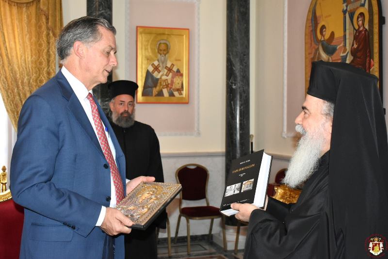 Ο Αμερικανός Γερουσιαστής F. Hill επισκέφθηκε το Πατριαρχείο Ιεροσολύμων