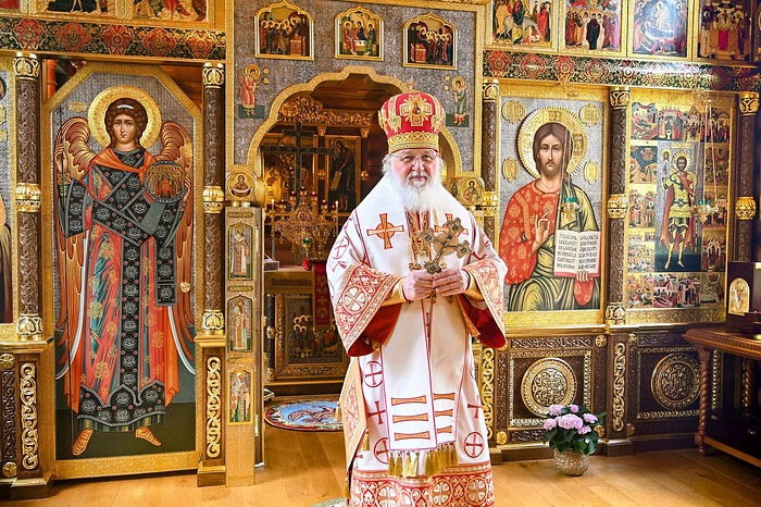 В день памяти равноапостольного князя Владимира Святейший Патриарх Кирилл совершил Литургию в Александро-Невском скиту