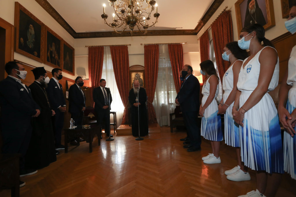 Ευλογία Αρχιεπισκόπου στην Αποστολή των Ολυμπιακών Αγώνων