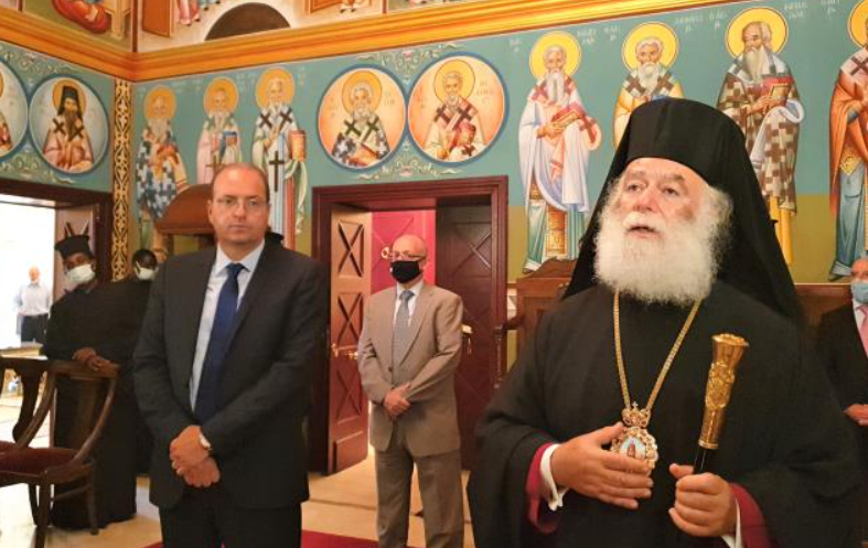 Δέηση για την κατάπαυση της φωτιάς και τον μακαριστό κυρό Πέτρο από τον Πατριάρχη Αλεξανδρείας