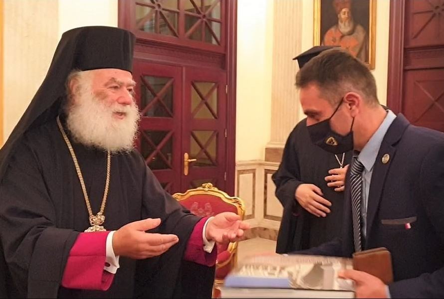 Το “ευχαριστώ” του Πατριάρχη Αλεξανδρείας στον Κύπριο Ακόλουθο Άμυνας
