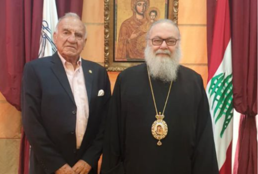 استقبل البطريرك يوحنا العاشر في المقر البطريركي في البلمند، الرئيس السابق لجامعة البلمند الدكتور إيلي سالم.