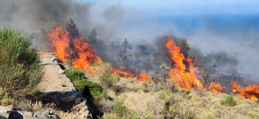 ΧΙΟΣ: Μεγάλη πυρκαγιά σε εξέλιξη στην περιοχή Κατάβαση