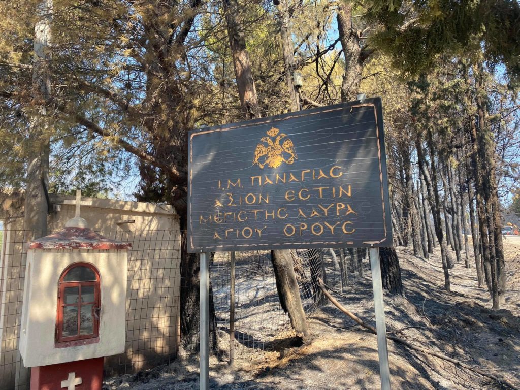 Ρεπορτάζ: Οι εκτάσεις του Ιερού Μετοχίου της Μεγίστης Λαύρας κατακάηκαν