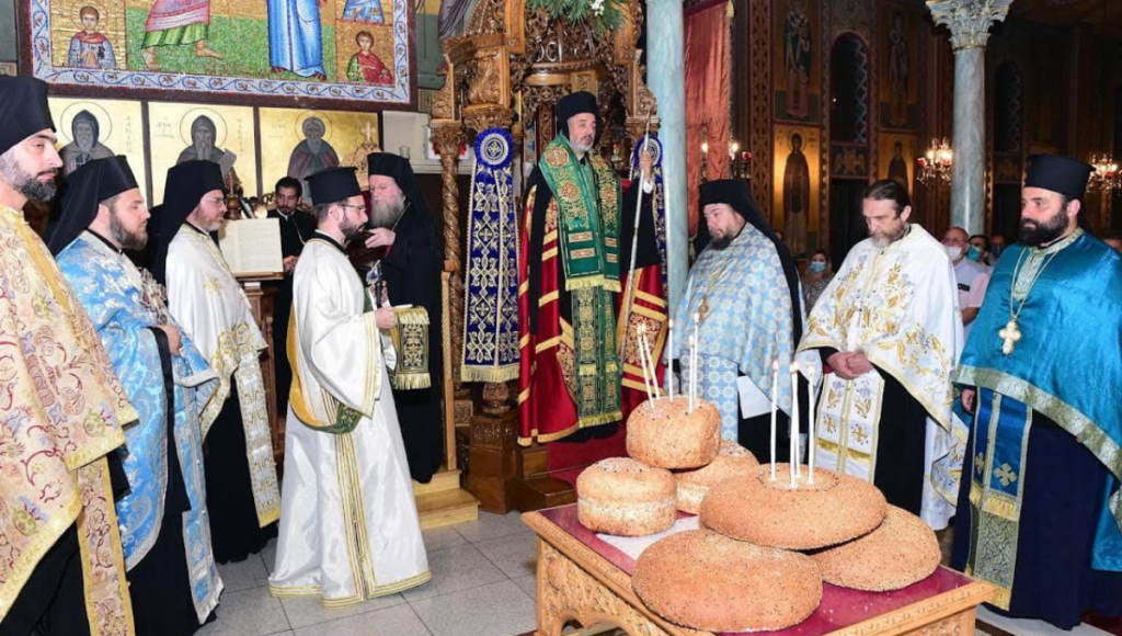 Bishop Athenagoras of Nazianzos at St. Irene Chrysovalantou in Astoria