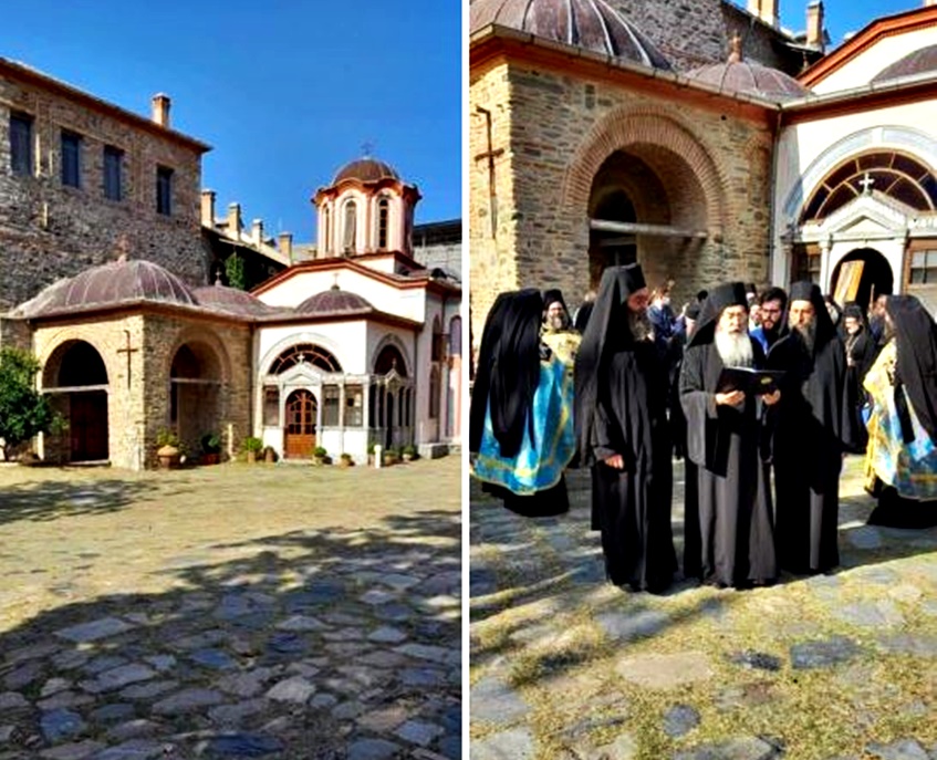 Στιγμιότυπα από τη γιορτή της Παναγίας στη Μονή Ιβήρων