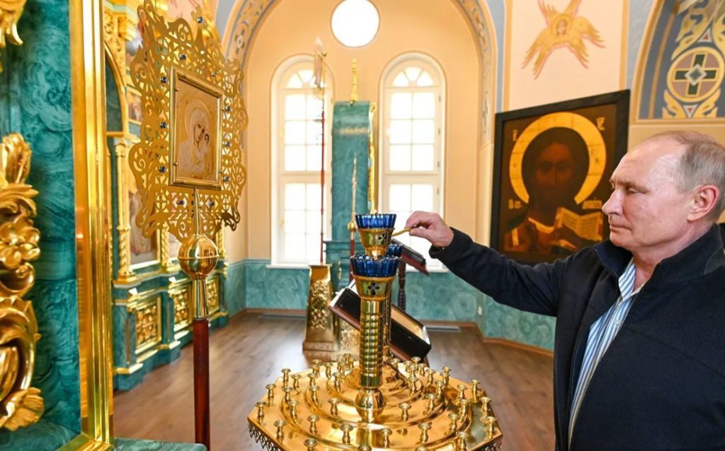 Russian President Putin again tours historic Konevsky Monastery of Nativity of the Theotokos