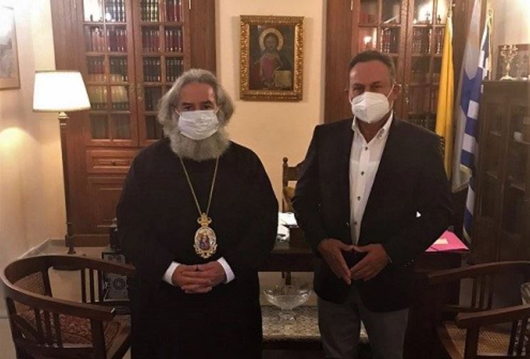 Επίσκεψη βουλευτή Νίκου Μανωλάκου στον Μητροπολίτη Μάνης