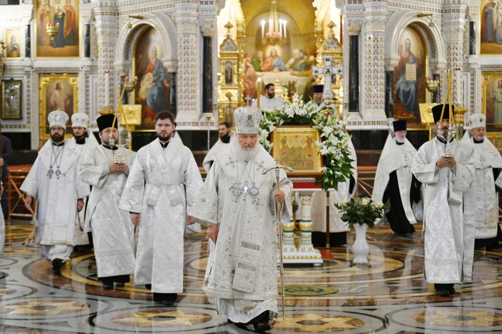 Ιερά Αγρυπνία για τη Μεταμόρφωση του Σωτήρος στη Μόσχα (ΦΩΤΟ)