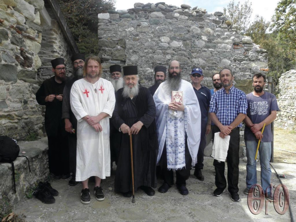 Βάπτιση 28χρονου στην Ιερά Μονή Μεγίστης Λαύρας