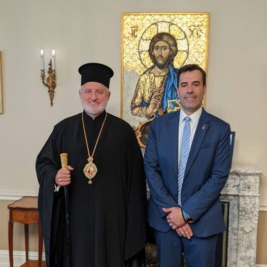 AHEPA’s Supreme President Jimmy Kokotas met with His Eminence Archbishop Elpidophoros of America