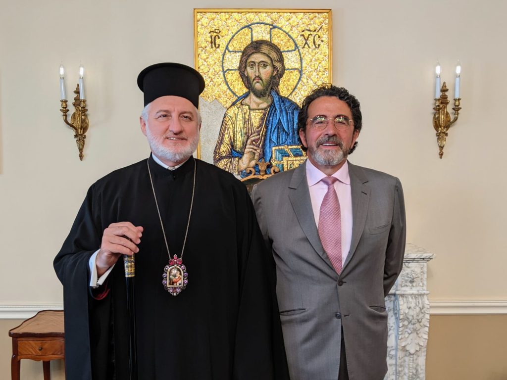 Συνάντηση Αρχιεπισκόπου Αμερικής με τον αρχιτέκτονα του Αγίου Νικολάου