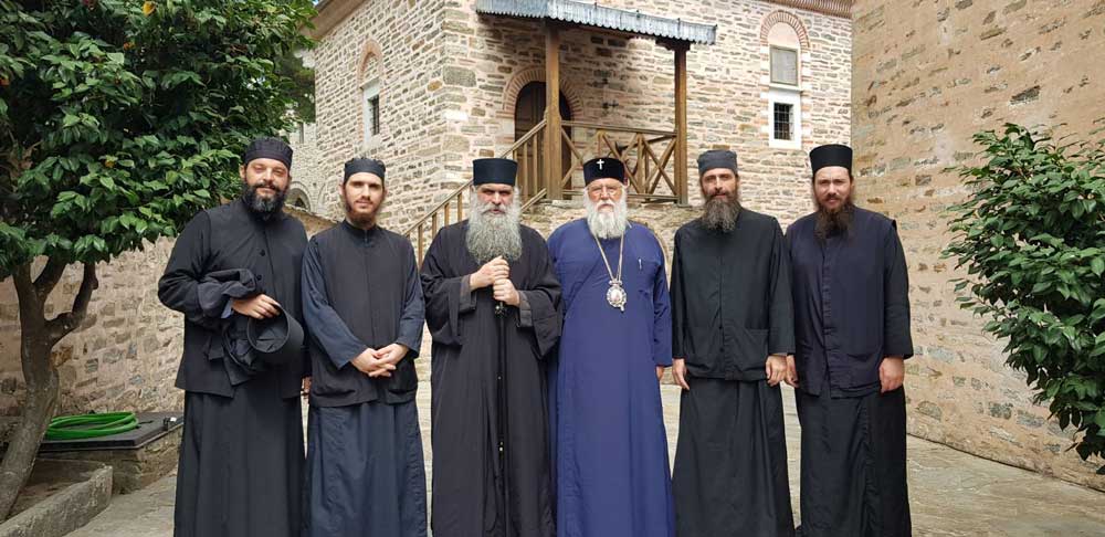 Metropolitan of Corfu arrives on Mount Athos