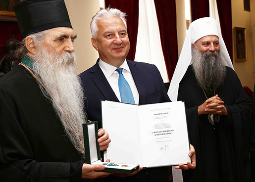 Bishop of Backa Irinej awarded Hungarian Order of Merit