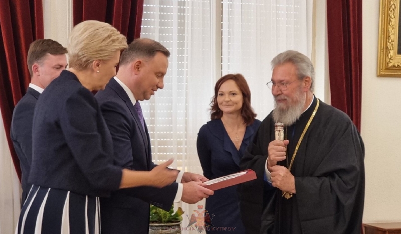 Επίσκεψη Προέδρου της Πολωνίας στον Αρχιεπίσκοπο Κύπρου