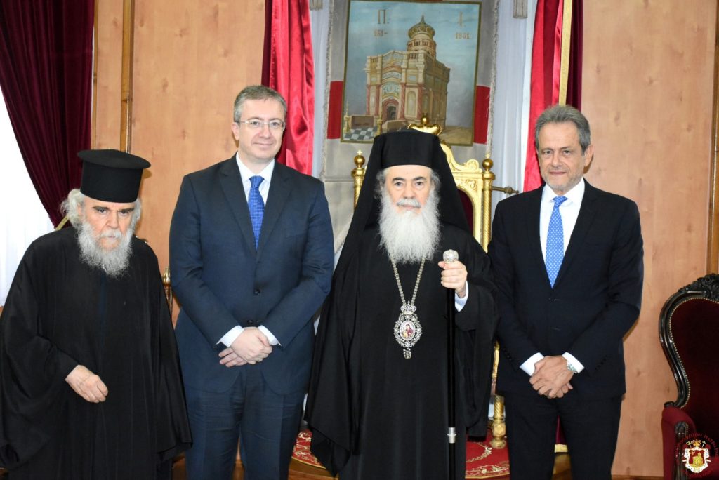 Συνάντηση Πατριάρχη Ιεροσολύμων με τον νέο Έλληνα Πρέσβη