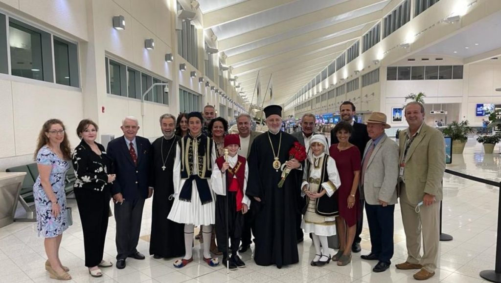 Archbishop Elpidophoros Arrives in Naples