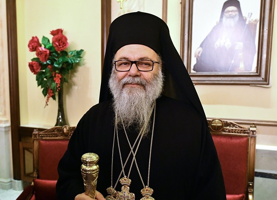 His Beatitude Patriarch John X of Antioch meets with representative of the Patriarch of Moscow and All Russia