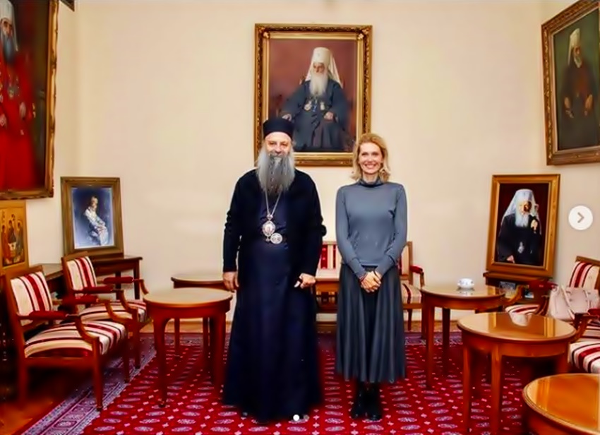 Συνάντηση του Πατριάρχη Σερβίας με την σκηνοθέτη του «Man of God»