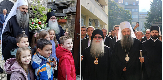 Патријарх српски Порфирије у шетњи сарајевским улицама