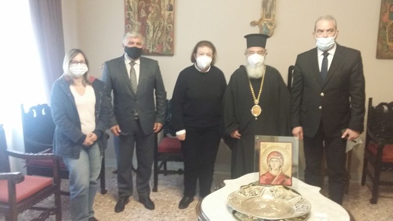 Metropolitan of Nikopolis & Preveza Chrysostomos discusses protection of religious monuments with Greek Culture Minister Mendoni