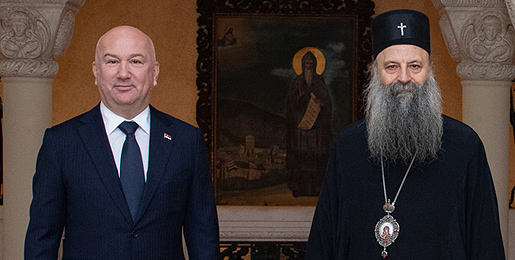 Patriarch of Serbia Porfirije briefed by minister over course of several works dealing with the Church