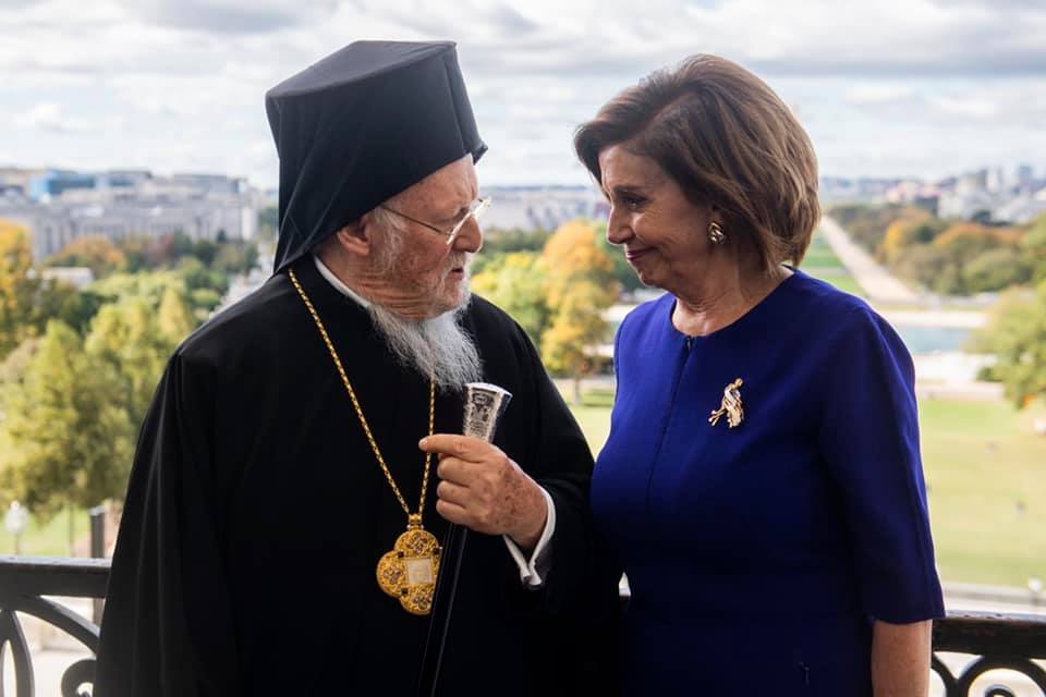 Συνάντηση του Πατριάρχη με τη Νάνσυ Πελόσι (ΦΩΤΟ)