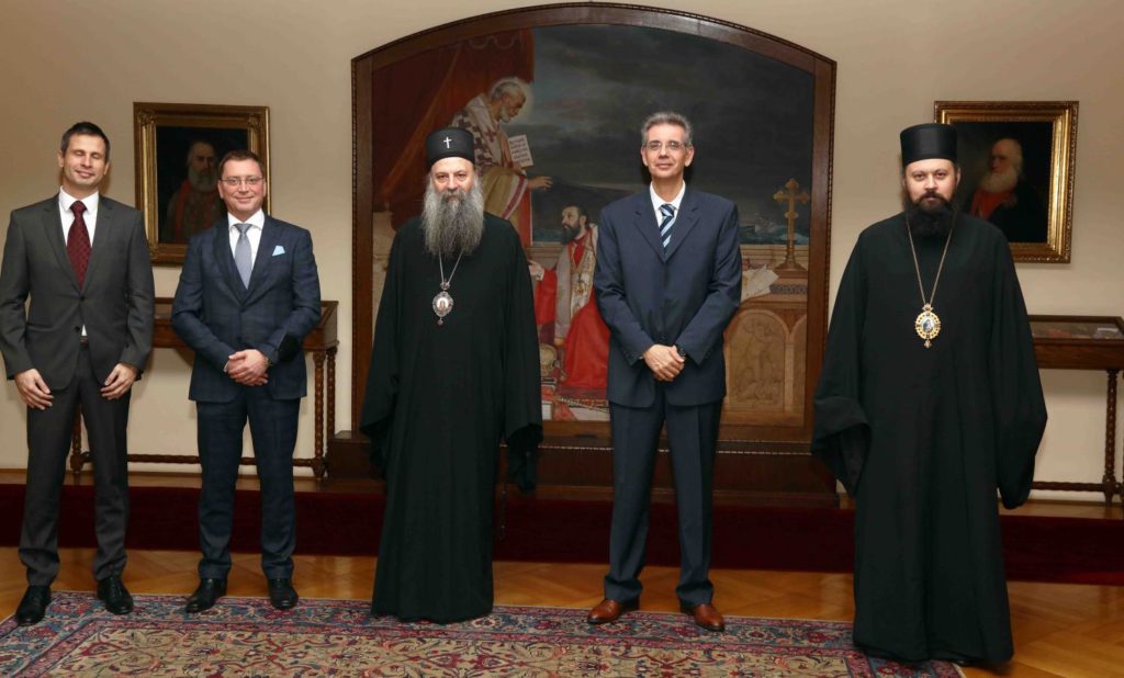 Patriarch of Serbia receives members of Greek Economic Association of Serbia