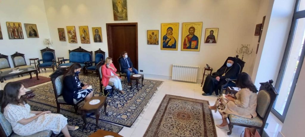 استقبل سيادة متروبوليت بيروت وتوابعها المطران الياس عوده وفد مجموعة دراسة مسيحيي الشرق لدى الجمعية