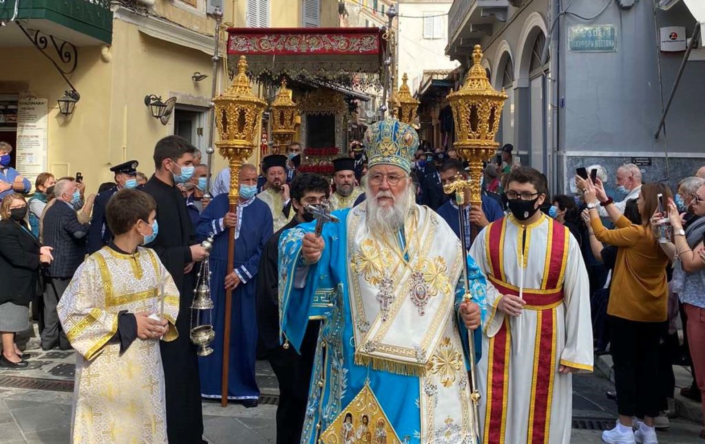 Πρωτοκύριακο στην Κέρκυρα: Λιτανεία Αγίου Σπυρίδωνα