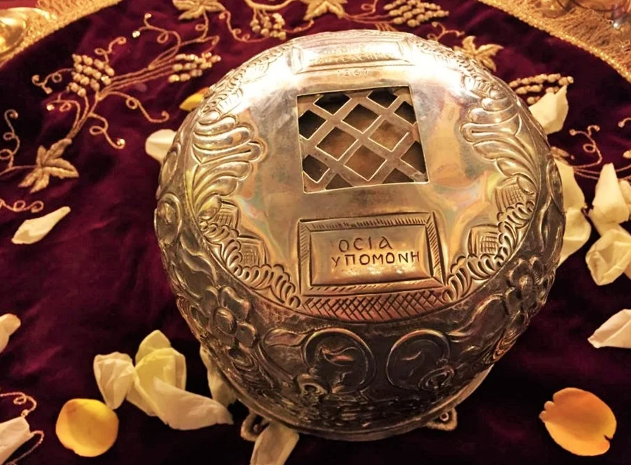 Η Τίμια Κάρα της Οσίας Υπομονής στον Άγιο Νεκτάριο Κυμίνων