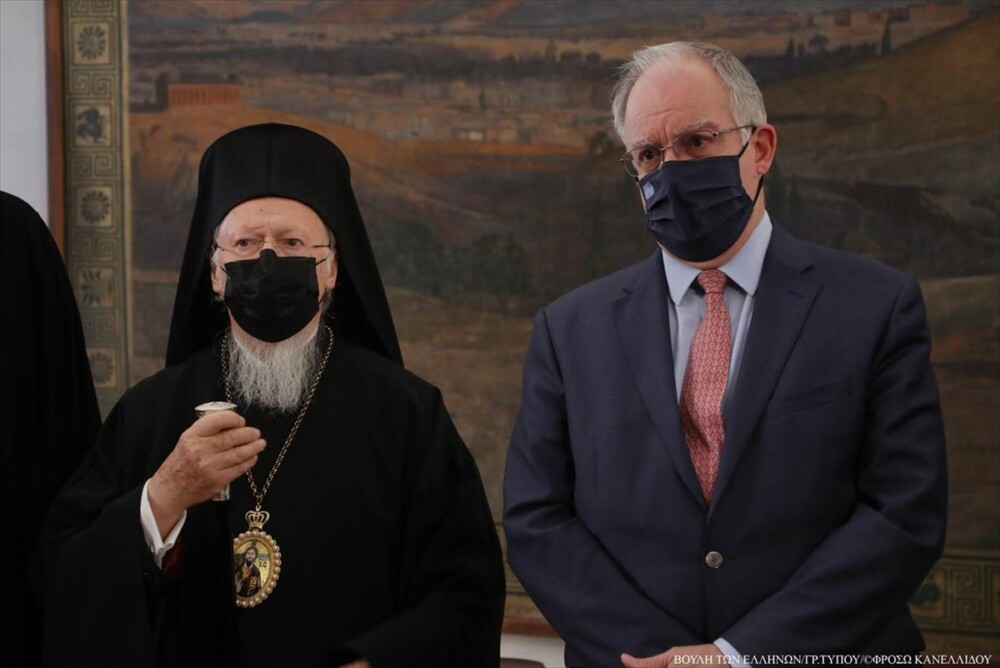 Среща на Вселенския Патриарх с председателя на Парламента на Гърция | VIDEO