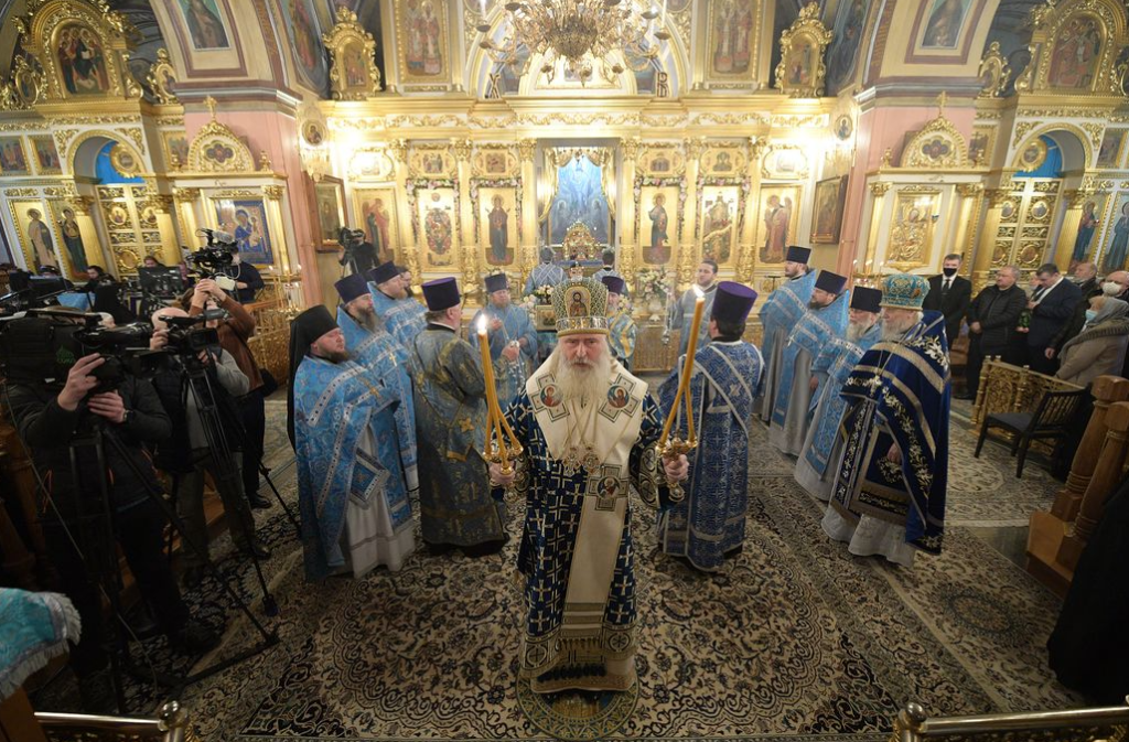 Председатель Синодального отдела по монастырям и монашеству совершил Литургию в Покровском ставропигиальном монастыре в день 140-летия со дня рождения блаженной Матроны Московской