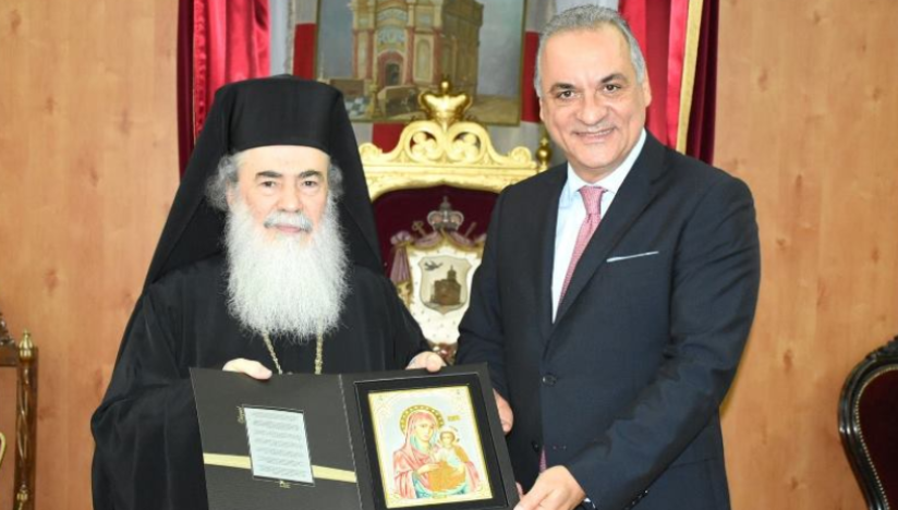 MEMBER OF THE EUROPEAN PARLIAMENT MR KEFALOGIANNIS VISITS THE PATRIARCHATE