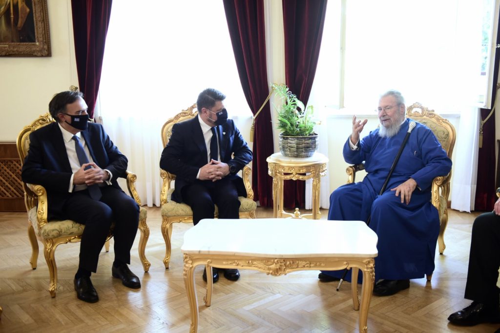 Ο Υφυπουργός Νίκος Χαρδαλιάς στον Αρχιεπίσκοπο Κύπρου