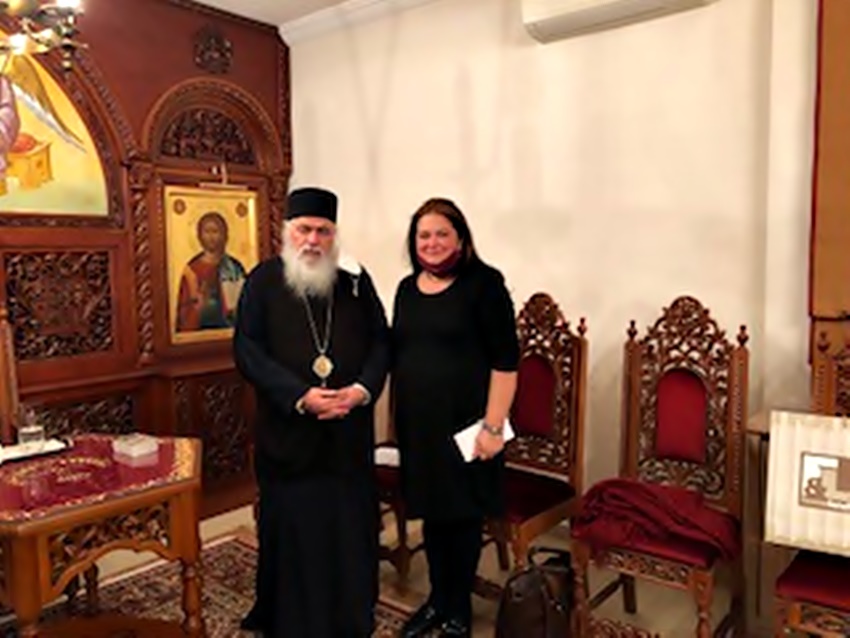 Συνάντηση του Σεβασμιωτάτου με δημοσιογράφο από τη Βοστώνη