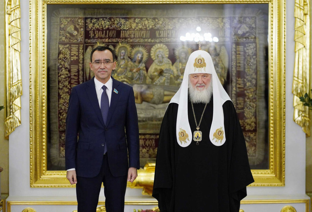 Patriarch of Moscow Kirill receives Kazakhstan senate speaker